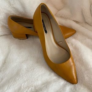 Mustard Yellow Zara Basic “almost flats”!